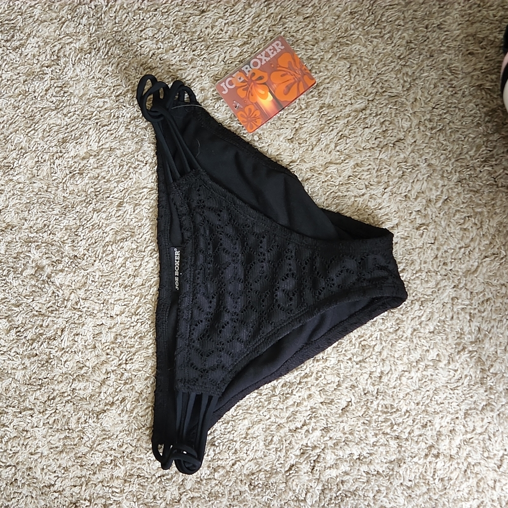 NWT Joe boxer brand black swim bottoms Size S juniors
